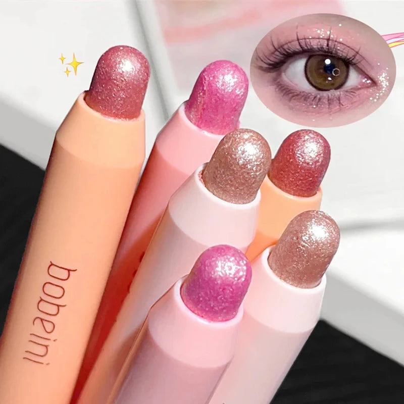 Pearlescent Eyeshadow Stick Pencil Glitter Eyeshadow Waterproof Shimmer Silkworm Liner Pen High-gloss Cosmetics Beauty Makeup