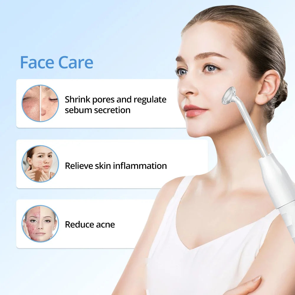 Portable High Frequency Facial Therapy Wand Handheld Electric Face Skin Beauty Tools Acne Treatment Machine