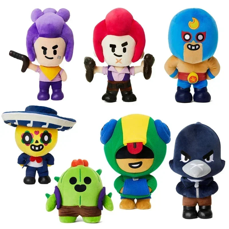 Brawls Stars Plush Spike Leon Shelly Poco Clot Toy Pillow Dolls Stuff Game Characters For Children Birthday Gifts