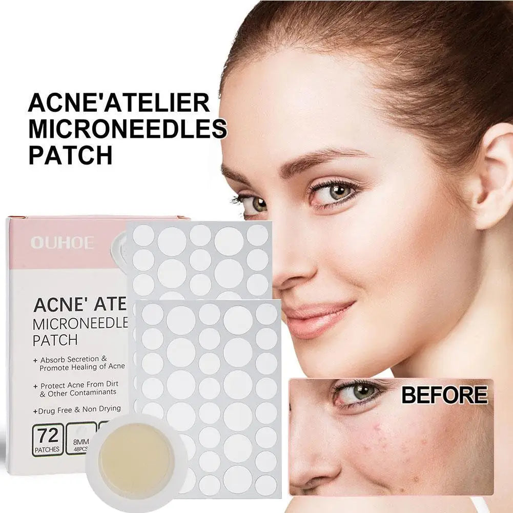 72pieces Face Patches For Pimples Microneedles Drying Patch Blemish Covering Stickers Invisible Spot Care Beauty Dropshippi M7l9