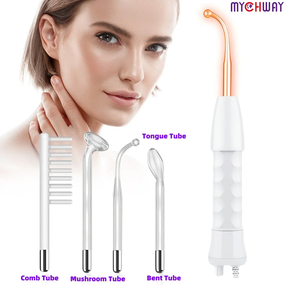 Portable High Frequency Facial Therapy Wand Handheld Electric Face Skin Beauty Tools Acne Treatment Machine