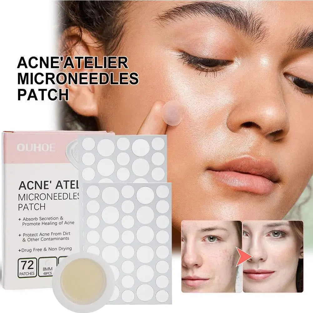 72pieces Face Patches For Pimples Microneedles Drying Patch Blemish Covering Stickers Invisible Spot Care Beauty Dropshippi M7l9